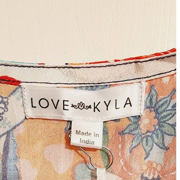 Love Kyla Paloma Polysilk BOHO Chic Lightweight Midi Dress Small NEW - Picture 3 of 10